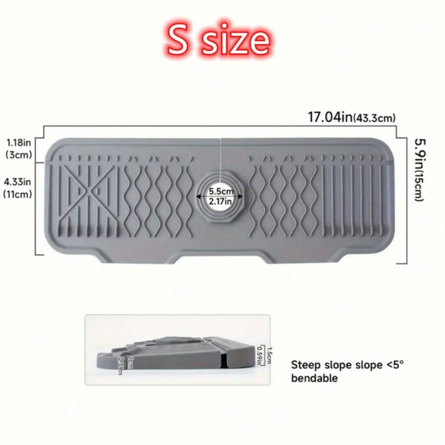 Tapete de respingo de silicone para torneira de cozinha, tapete de drenagem de p