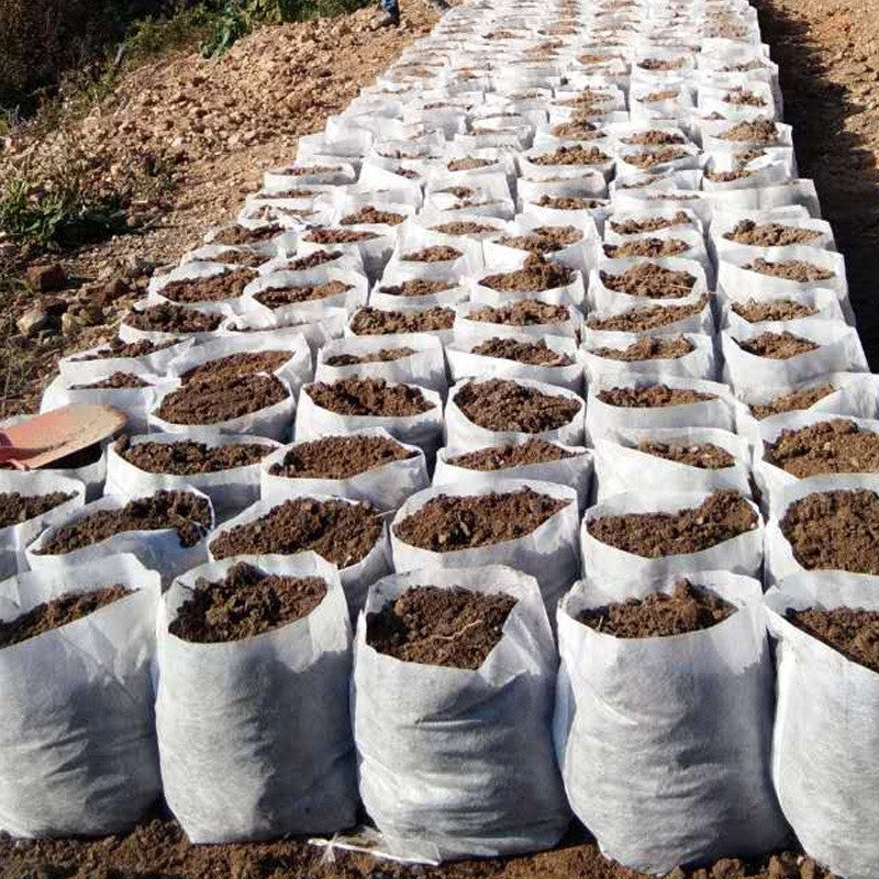 100-500 peças saco de berçário biodegradável planta crescer sacos de ferrame