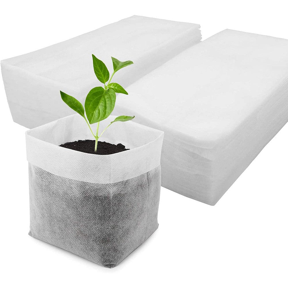 100-500 peças saco de berçário biodegradável planta crescer sacos de ferrame