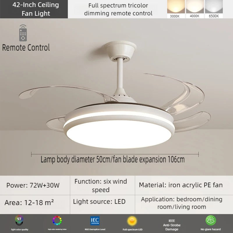 Moderno nórdico led ventiladores de teto com luzes decoração para casa vento
