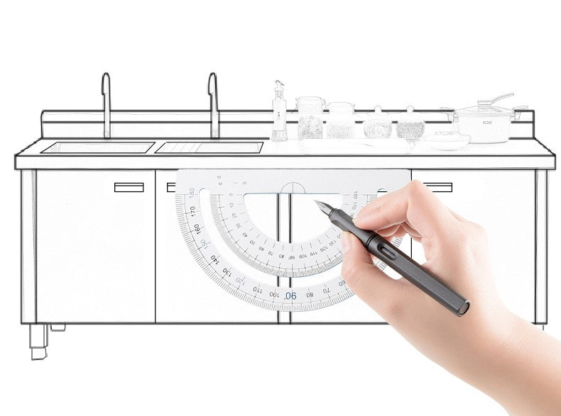 Armário de pia de aço inoxidável integrado de cozinha, armário, fogão, mesa