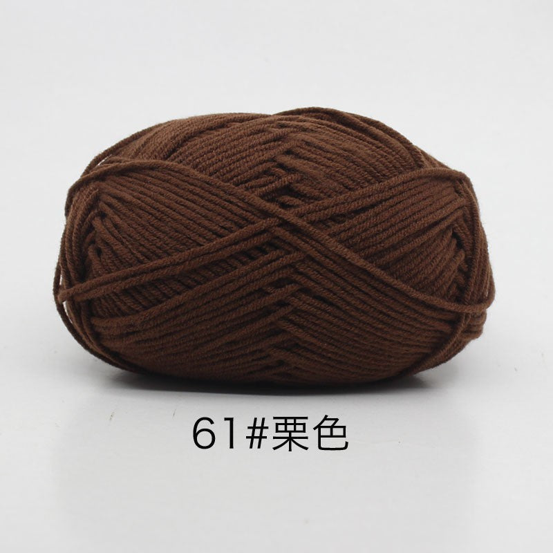 40-50 g/conjunto 4 camadas de algodão de leite (80%) fio de tricô bordado ting