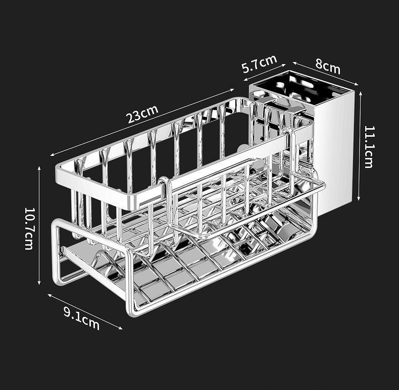 Rack de armazenamento multifuncional para bancada de pia de cozinha