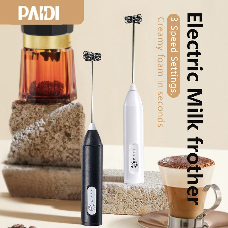 Mini batedor de café recarregável usb, 3 velocidades, máquina de espuma, café, leite, alça elétrica, liquidificador, batedor de ovos, ferramentas de cozinha quentes