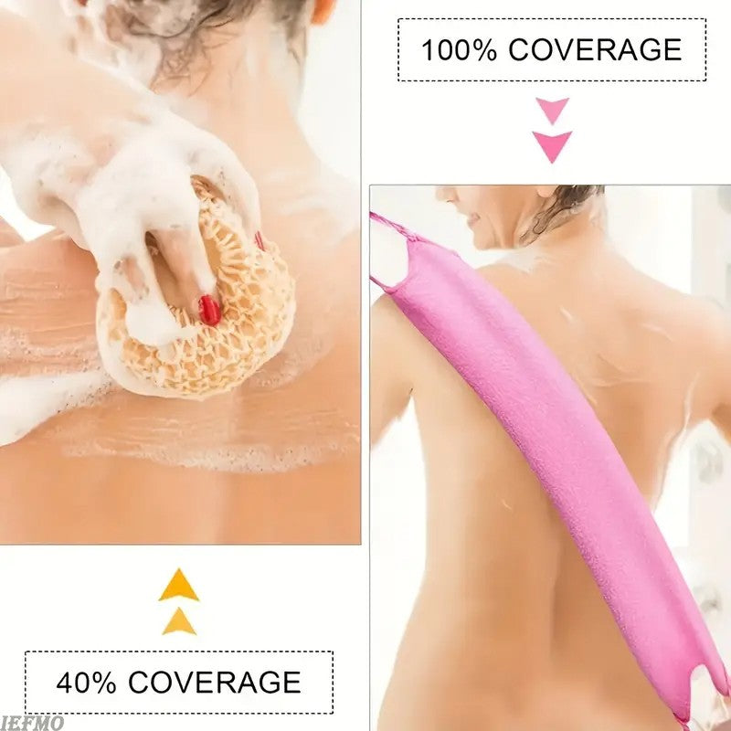 1/2 pçs folha esfoliante toalha de banho extensível volta corpo inteiro esfreg