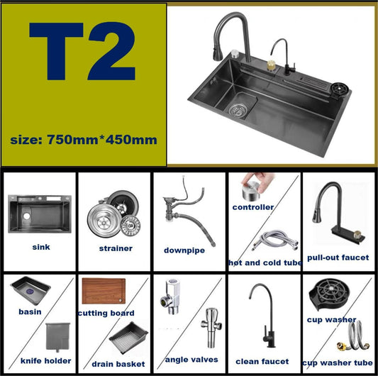 Imposto inclusivo mexicano venda quente moderno multifuncional cascata pia de co