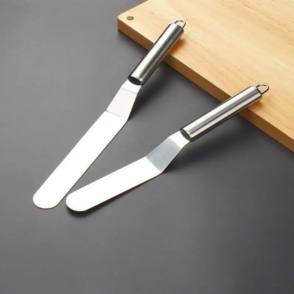 6/8/10/12 Polegada de aço inoxidável creme glaseado para bolo diy ferramentas