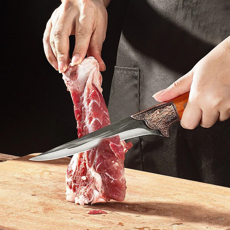 Faca de desossa de aço inoxidável, faca de cozinha, cutelo, carne, frutas, pei