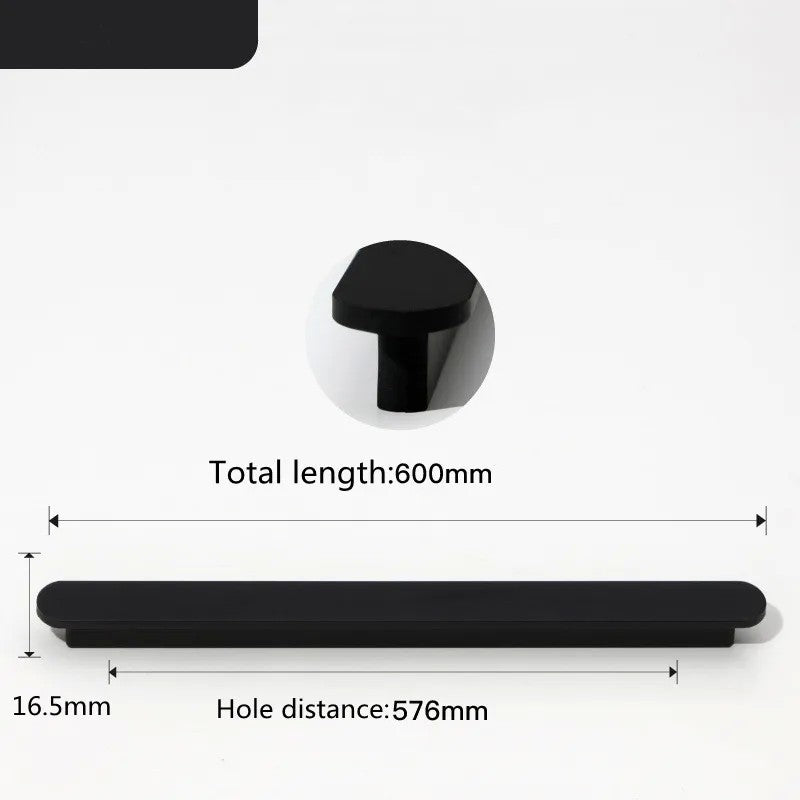 KK & FING-Long Ouro Escovado Maçanetas Móveis, Liga de Alumínio, Armário