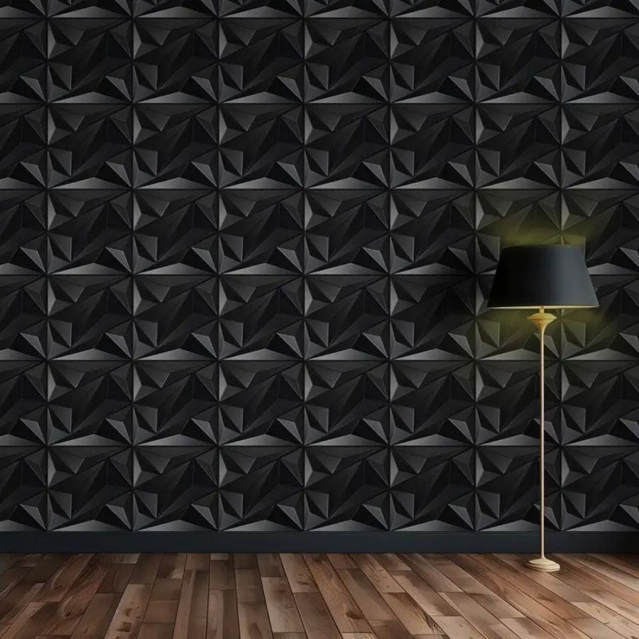 Painel de parede texturizado 3D KUUJOJOJO para decoração de parede interna, ad