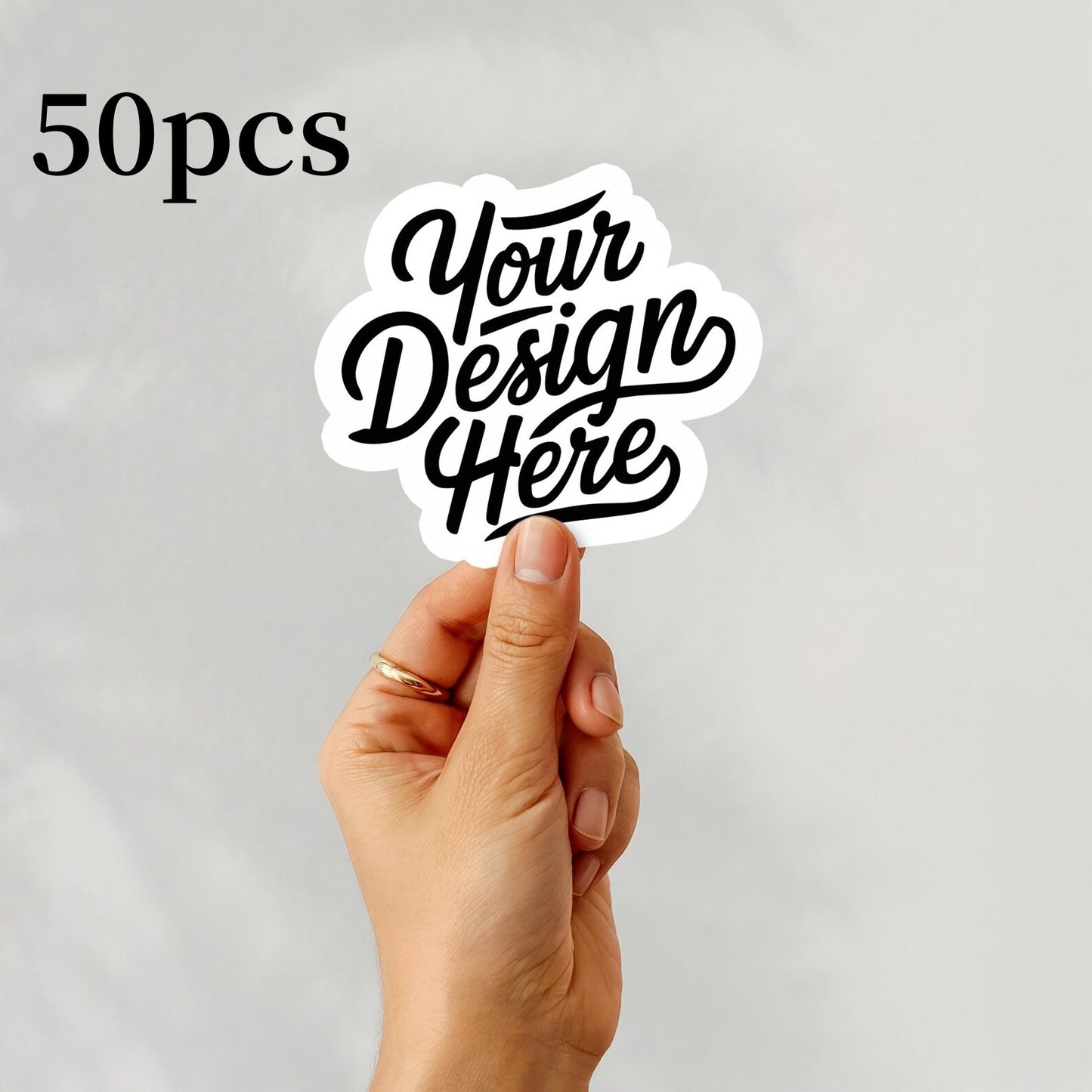 50 peças adesivos personalizados à prova d'água vinil recorte logotipo de