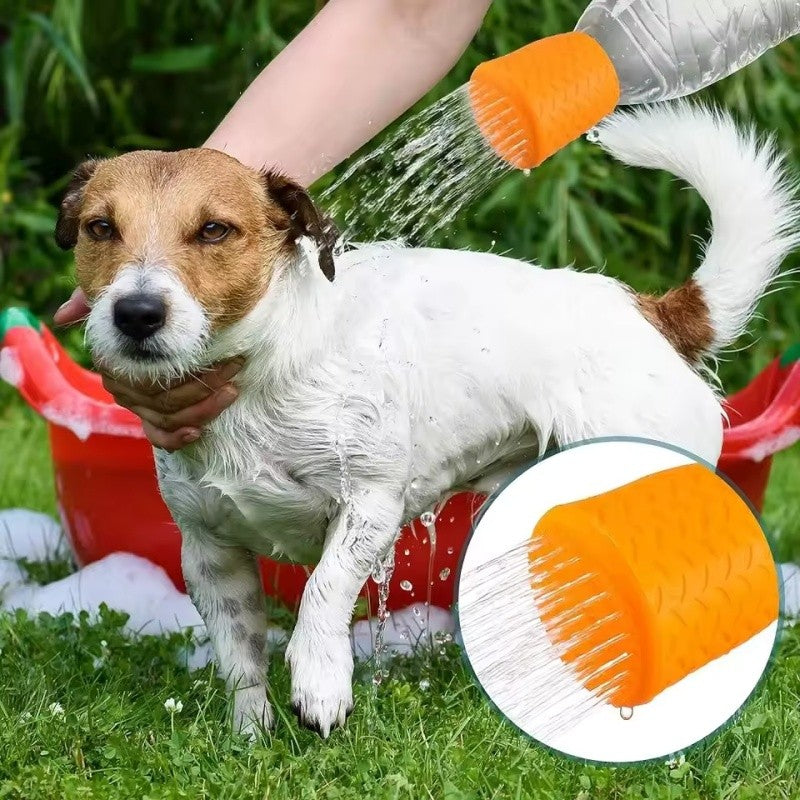 Cabeça de chuveiro de silicone para animais de estimação, chuveiro ao ar livr
