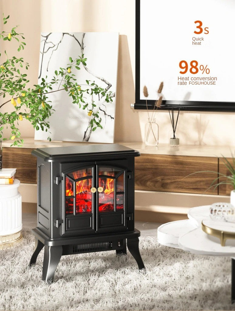 Aquecedor de lareiras estilo europeu, imitação de fogo doméstico, lareira cri