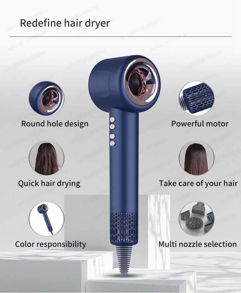 Super secador de cabelo 220v sem folhas de cabelo cuidados pessoais com o cabelo