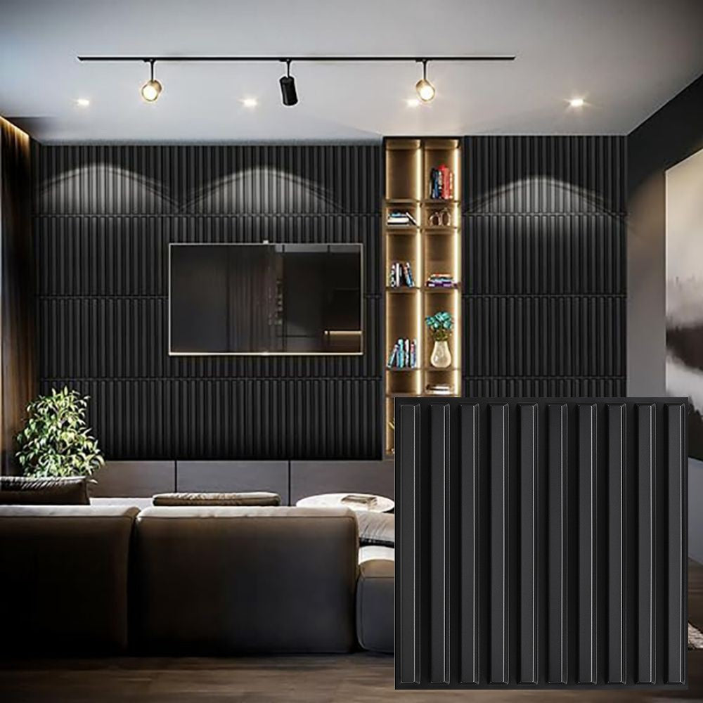 Painel de parede texturizado 3D KUUJOJOJO para decoração de parede interna, ad