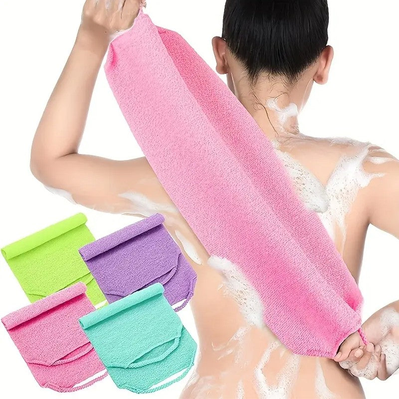 1/2 pçs folha esfoliante toalha de banho extensível volta corpo inteiro esfreg