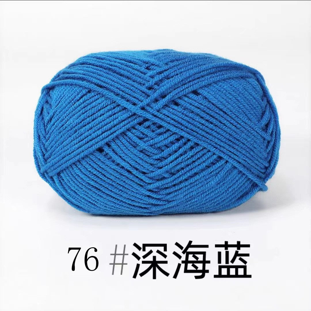 40-50 g/conjunto 4 camadas de algodão de leite (80%) fio de tricô bordado ting