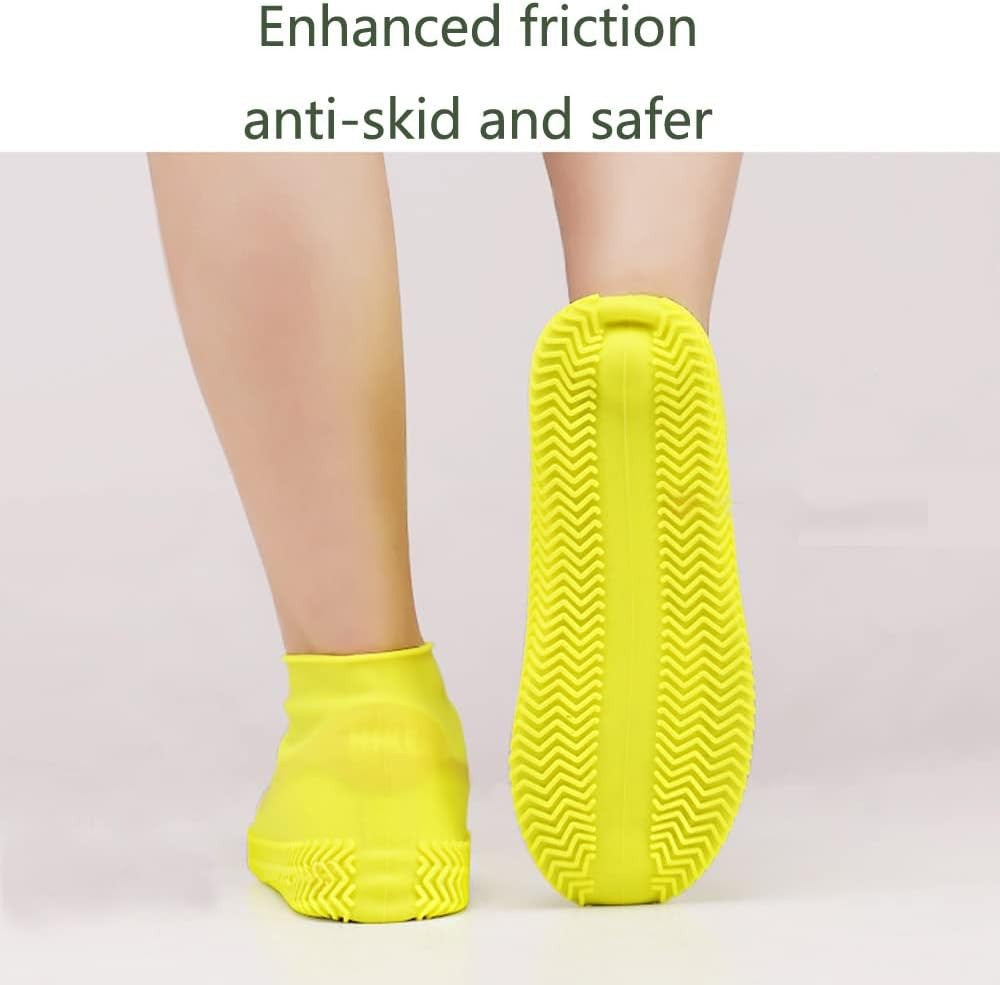 Capa reutilizável para sapatos de chuva, à prova d'água, silicone, uso ao