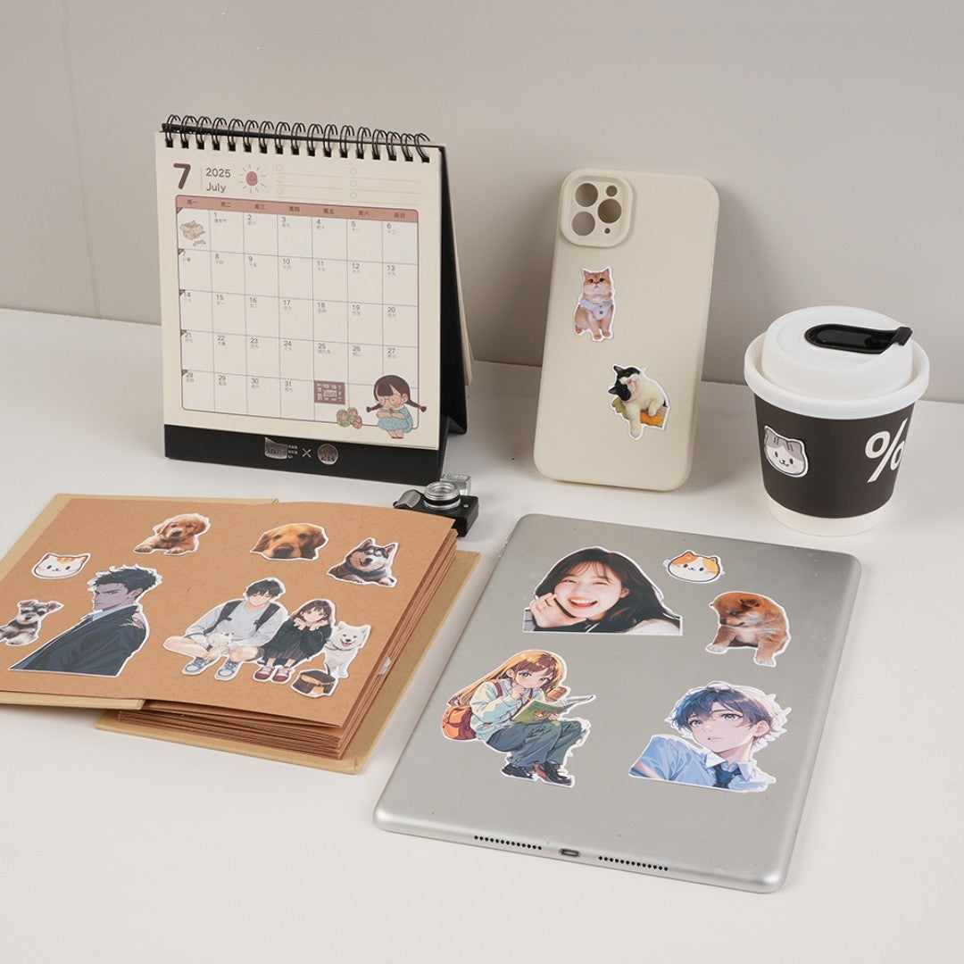 50 peças adesivos personalizados à prova d'água vinil recorte logotipo de