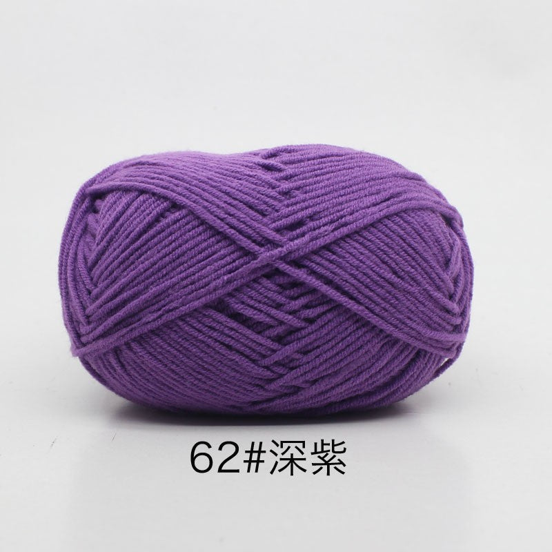 40-50 g/conjunto 4 camadas de algodão de leite (80%) fio de tricô bordado ting