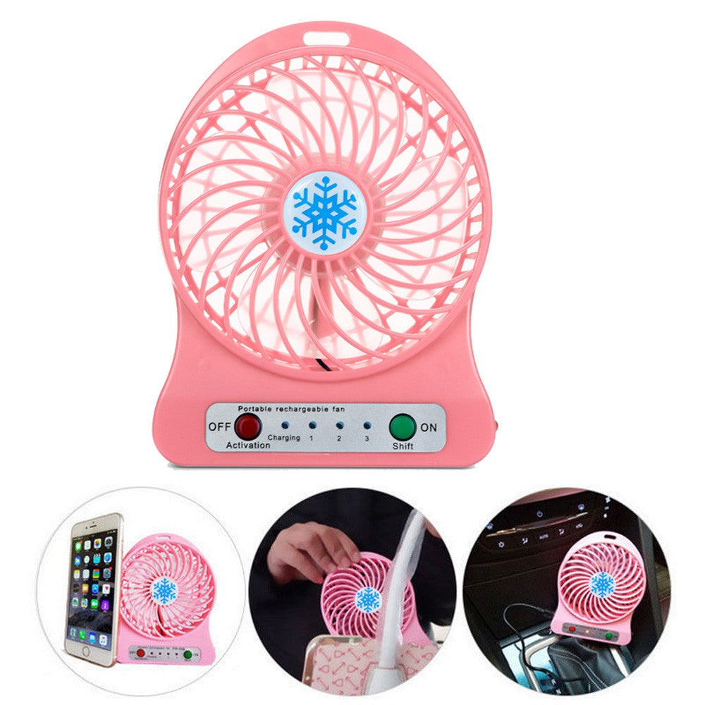 Mini pequeno ventilador de carregamento usb portátil dormitório escritório pe