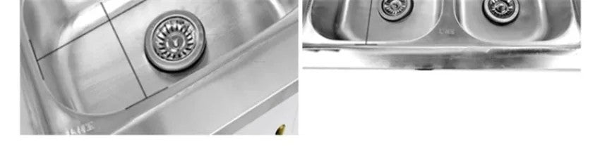 Pias de cozinha modernas de aço inoxidável, pia de lavar louça, armário de c