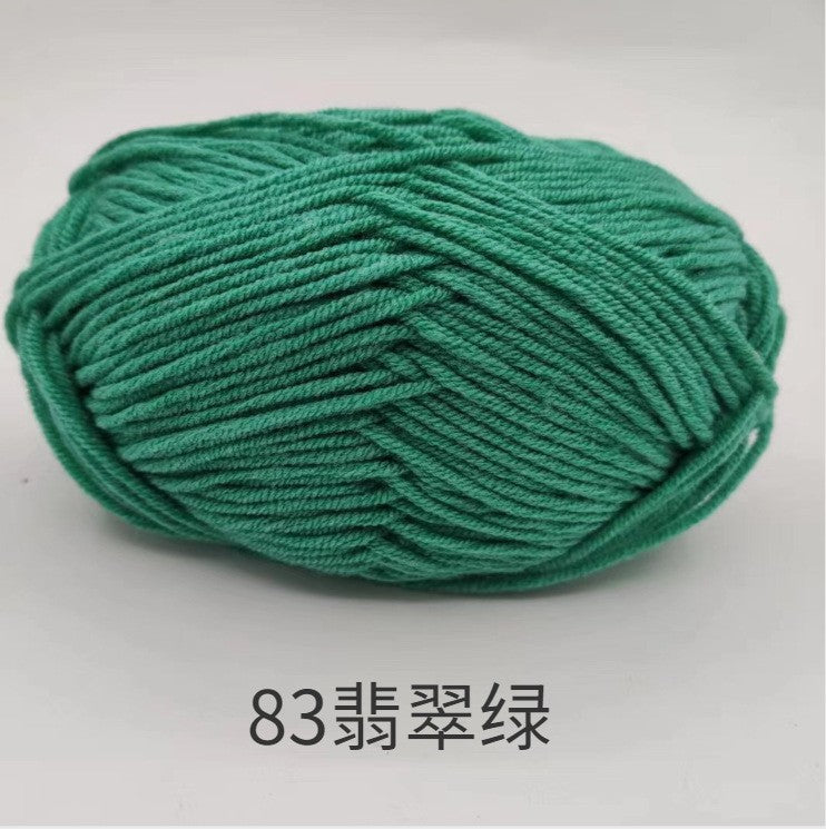 40-50 g/conjunto 4 camadas de algodão de leite (80%) fio de tricô bordado ting