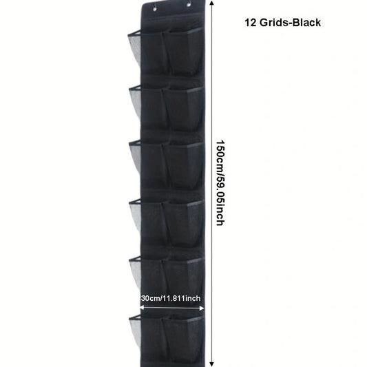 Organizador de sapatos sobre a porta, 24 grandes bolsas de malha complicadas, su