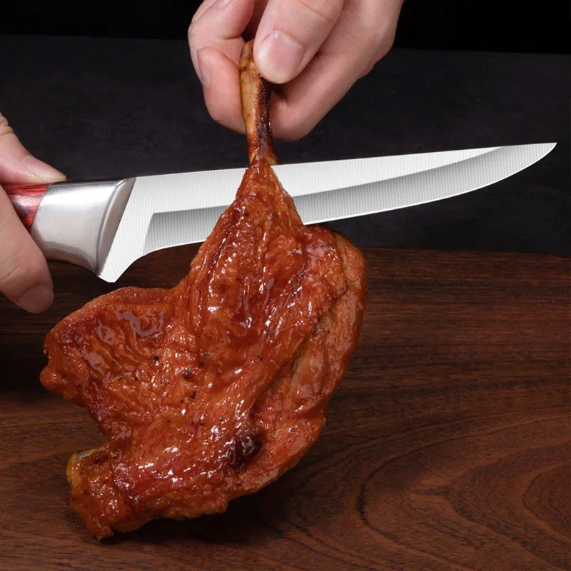 Faca de desossa de aço inoxidável, faca de cozinha, cutelo, carne, frutas, pei