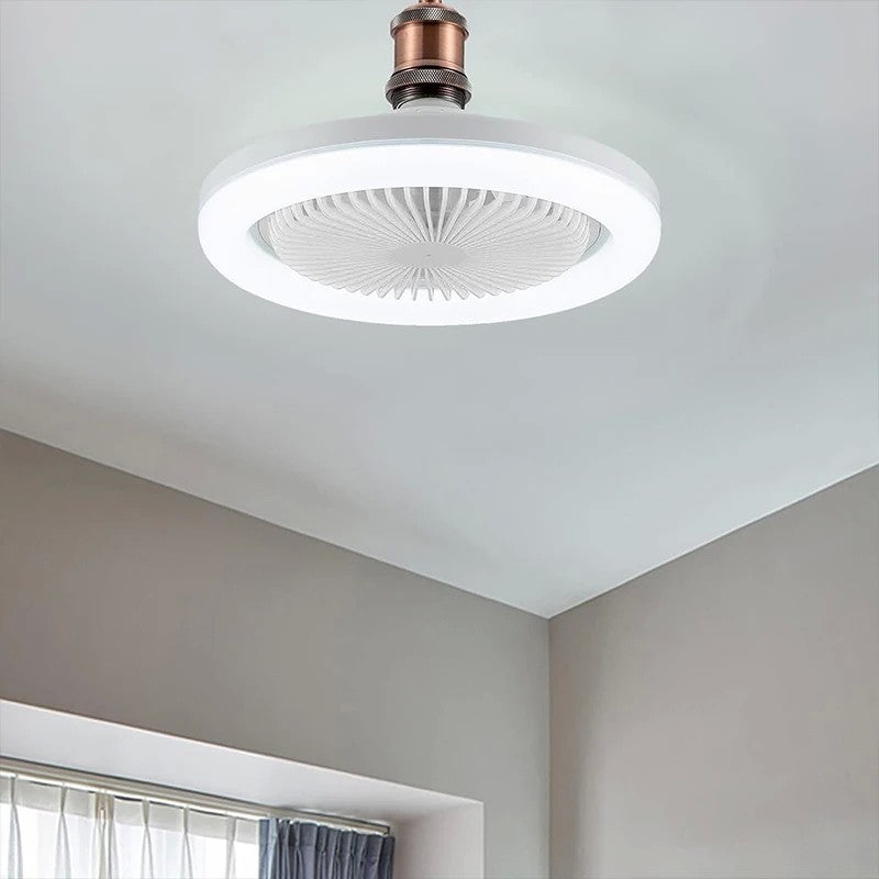 Ventilador de teto inteligente 3 em 1 com lâmpada de iluminação com controle