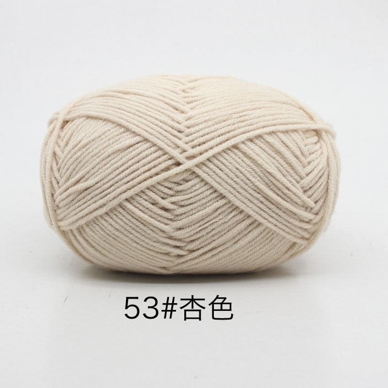 40-50 g/conjunto 4 camadas de algodão de leite (80%) fio de tricô bordado ting