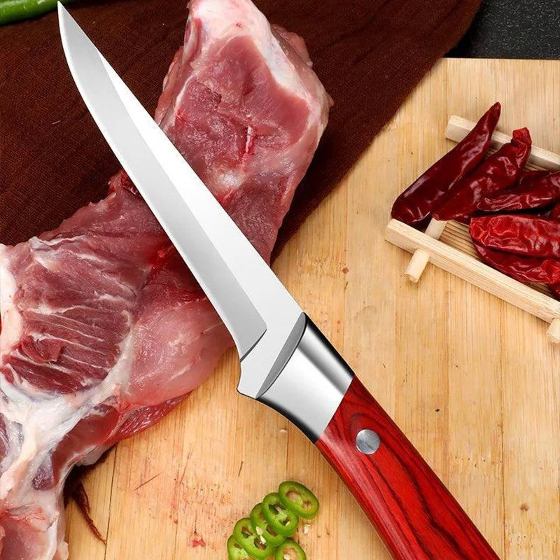 Faca de desossa de aço inoxidável, faca de cozinha, cutelo, carne, frutas, pei