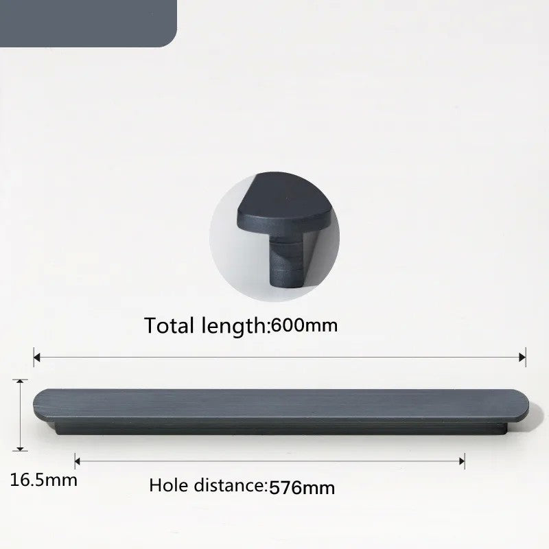 KK & FING-Long Ouro Escovado Maçanetas Móveis, Liga de Alumínio, Armário
