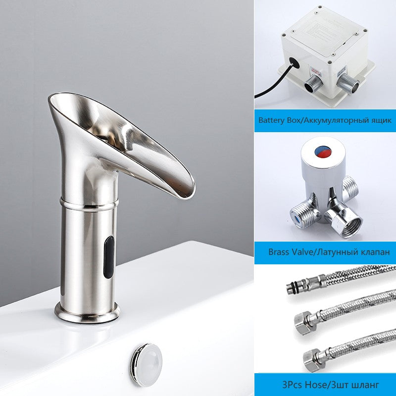 OXG Latão Sensor Inteligente Cachoeira LED Torneira Da Bacia, Sensor Automátic