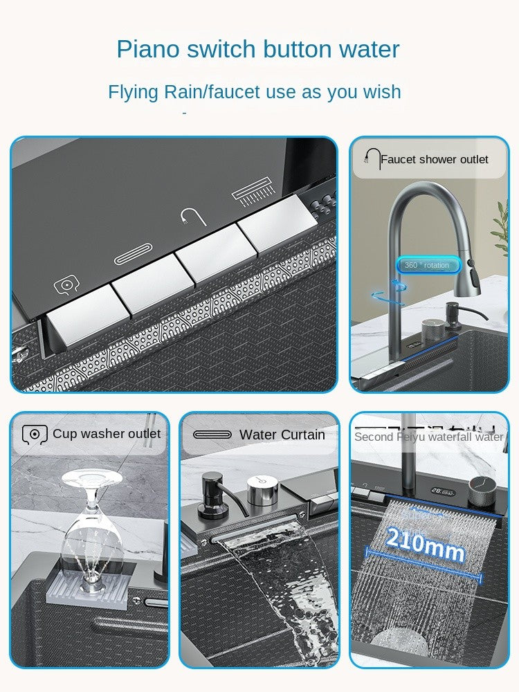 Imposto inclusivo mexicano venda quente moderno multifuncional cascata pia de co