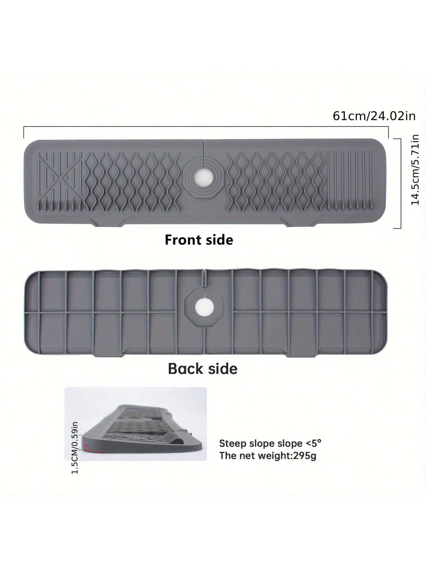 Tapete de respingo de silicone para torneira de cozinha, tapete de drenagem de p