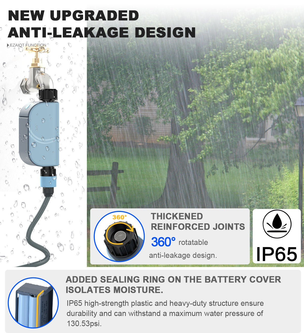 Inteligente wi fi jardim rega temporizador tuya sprinkler automático sistema de