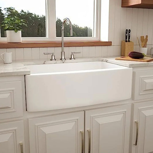 Pia de cerâmica americana retrô, pia de bancada, pia grande embutida de cozinh