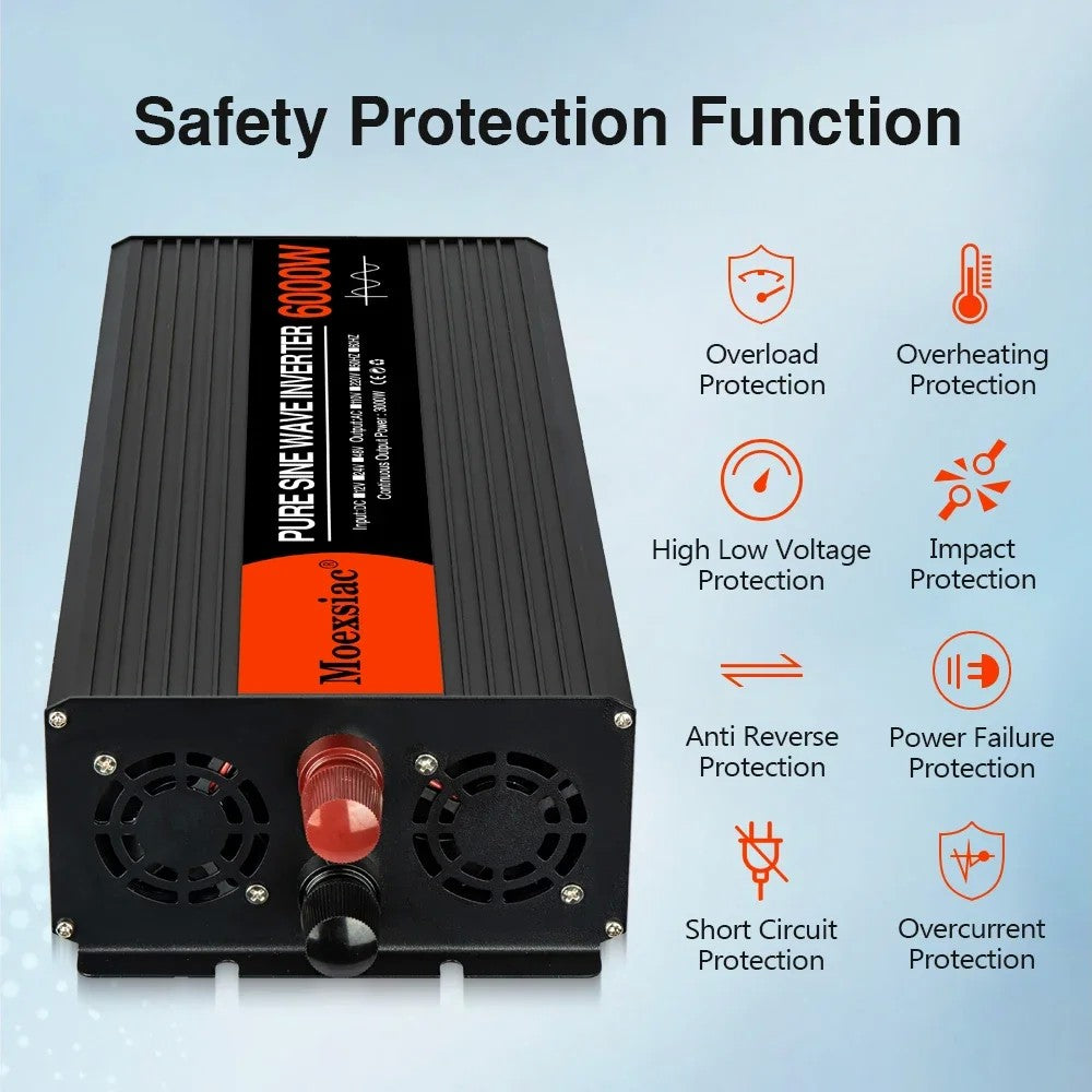Inversor Solar de Onda Senoidal Pura, Conversor de Energia de Tensão, Tomada du