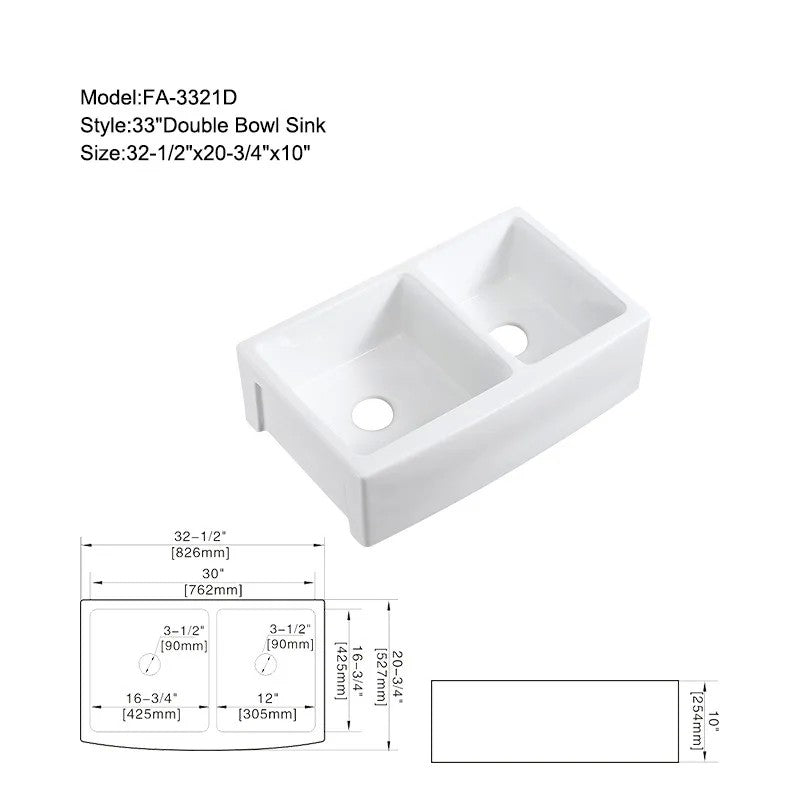 Pia de cerâmica americana retrô, pia de bancada, pia grande embutida de cozinh