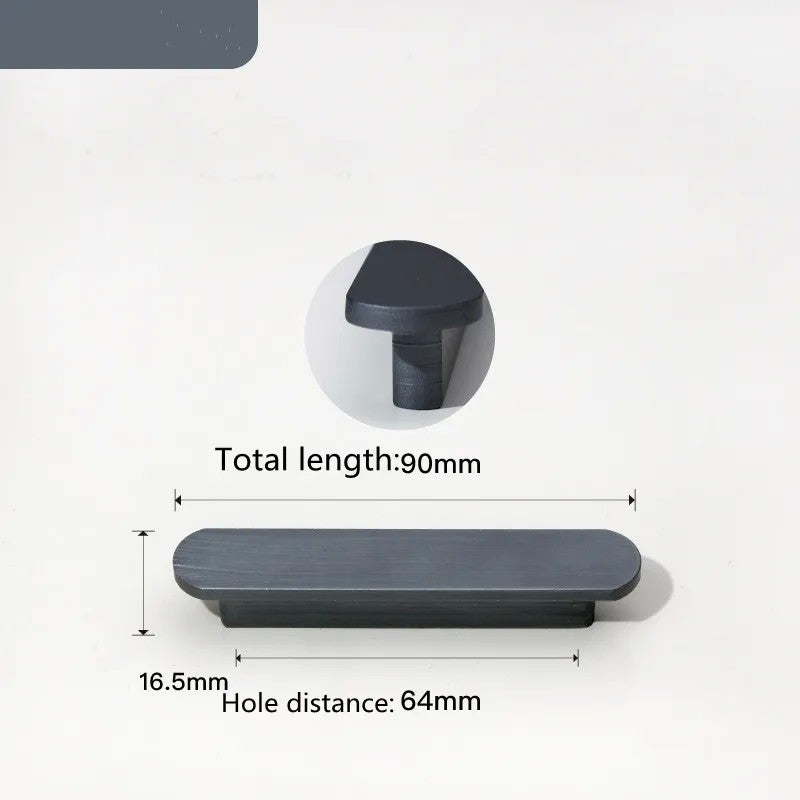 KK & FING-Long Ouro Escovado Maçanetas Móveis, Liga de Alumínio, Armário
