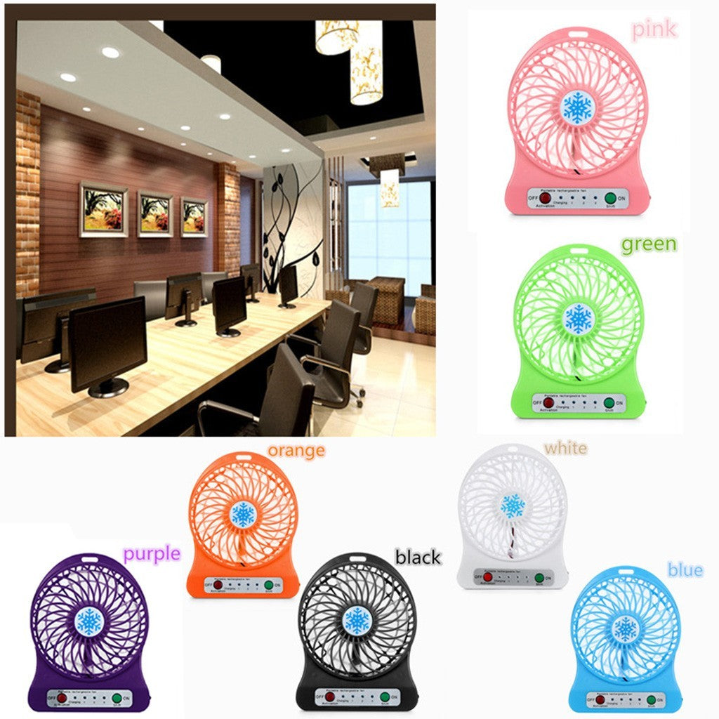 Mini pequeno ventilador de carregamento usb portátil dormitório escritório pe