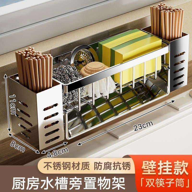 Rack de armazenamento multifuncional para bancada de pia de cozinha