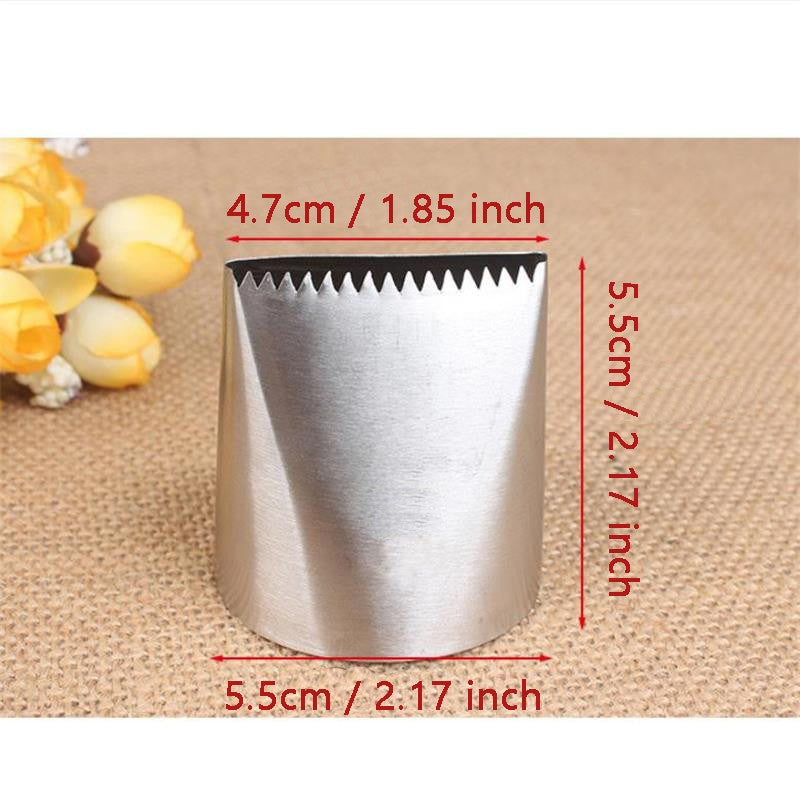 Oversized diy bolo fazendo creme cupcake ferramentas de aço inoxidável boca fl