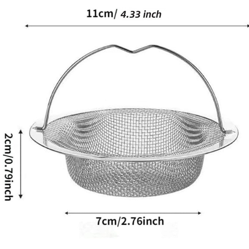 Filtro de pia de cozinha em aço inoxidável, malha de drenagem de chão, filtro
