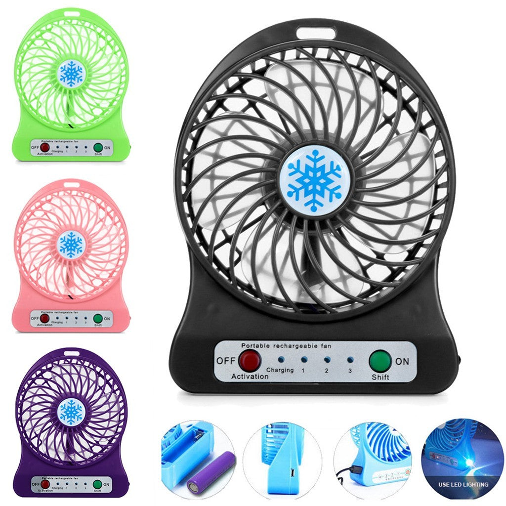 Mini pequeno ventilador de carregamento usb portátil dormitório escritório pe