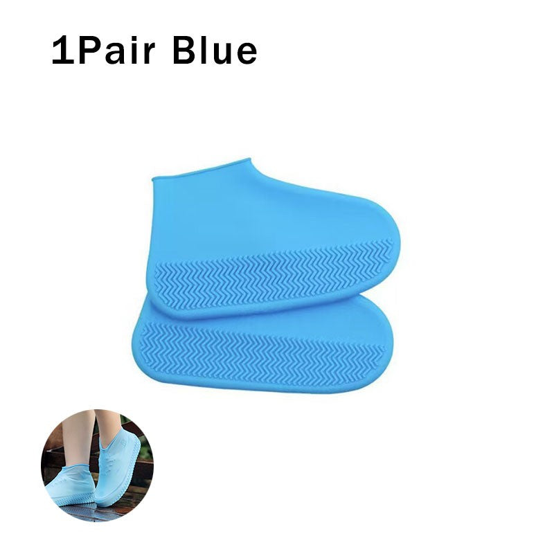 Capa reutilizável para sapatos de chuva, à prova d'água, silicone, uso ao