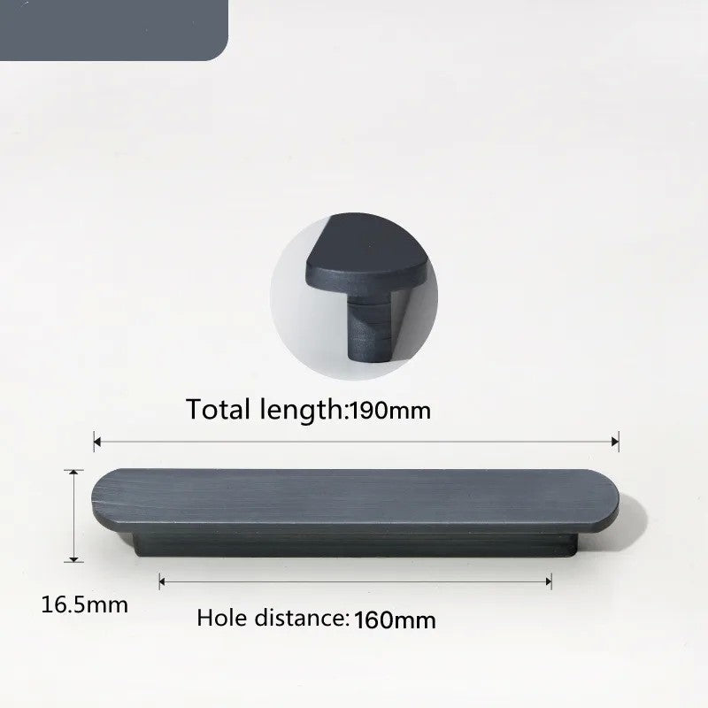 KK & FING-Long Ouro Escovado Maçanetas Móveis, Liga de Alumínio, Armário