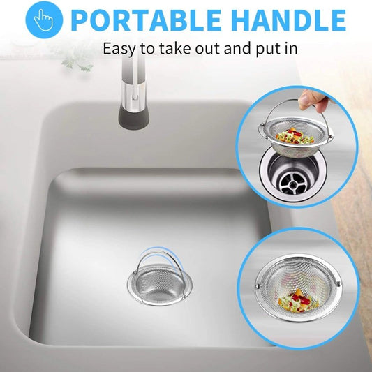 Filtro de pia de cozinha em aço inoxidável, malha de drenagem de chão, filtro