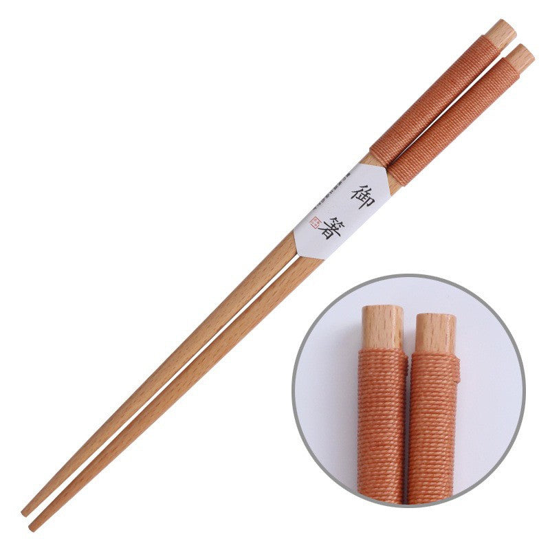 Conjunto de pauzinhos de sushi de madeira de castanha natural japonês feito à